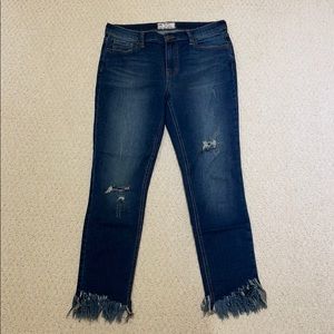 Free People Great Heights Frayed Skinny Jeans